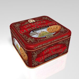 La Mére Poulard Biscotti al burro con gocce di cioccolato, lattina da 250 g